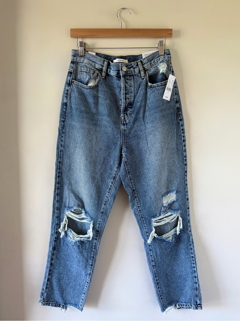 NWT PacSun High Rise Straight Distressed Jeans